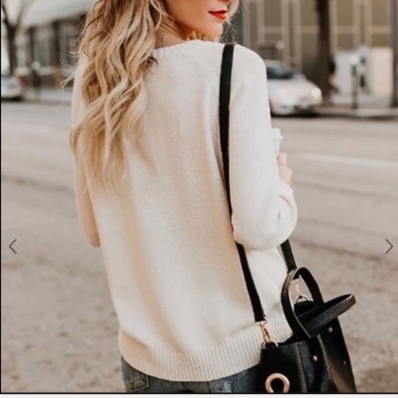 25 Boho Heart pull over sweater 
cotton blend - Picture 4 of 5